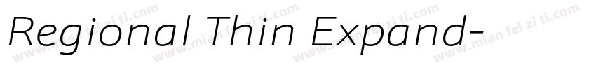 Regional Thin Expand字体转换
